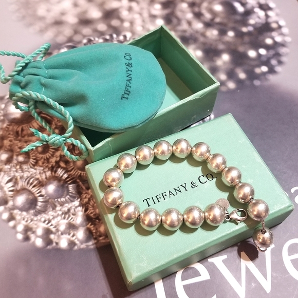 HPπ Authentic TIFFANY & CO Sterling Silver 10mm Ball Bracelet π - Picture 8 of 8